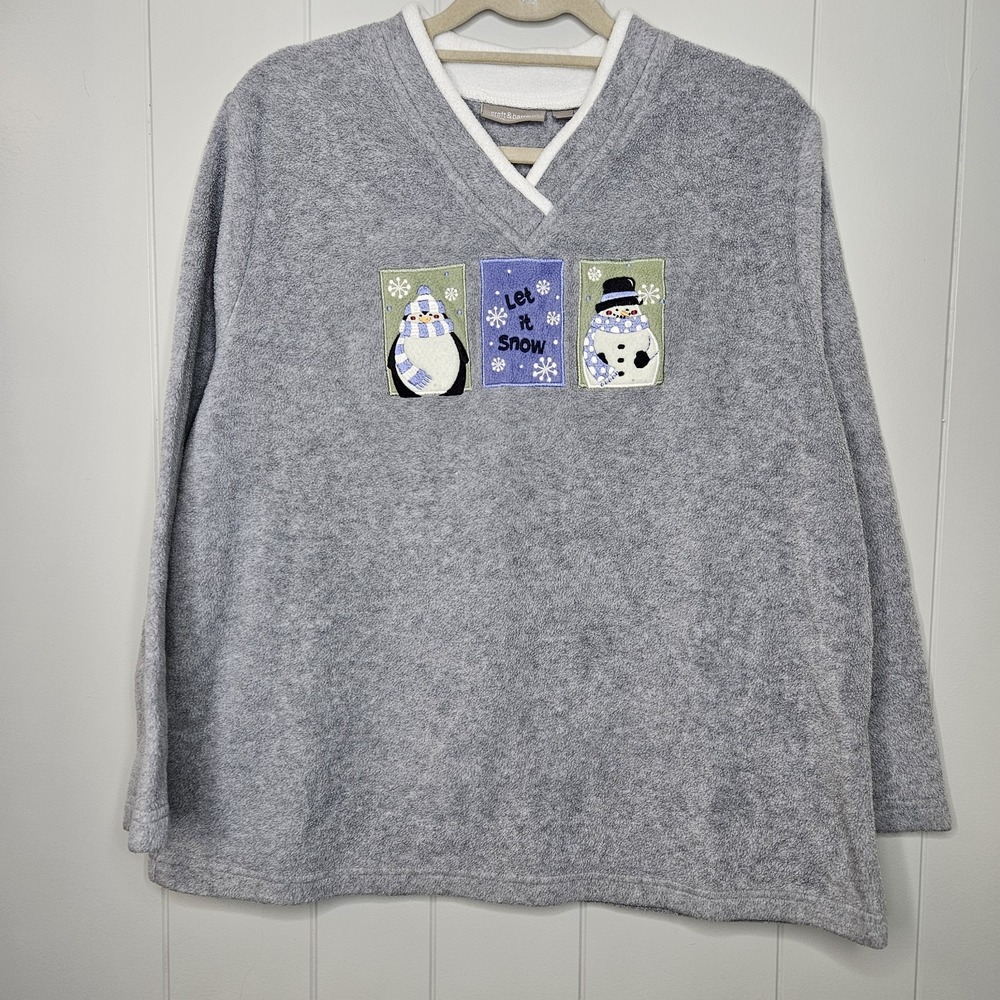 Croft‎ & Barrow Women's Snowmen Sweatshirt